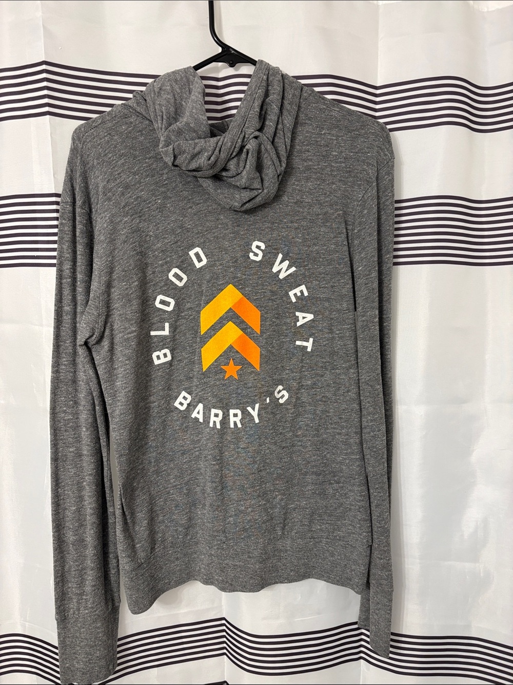 Gray Hoodie with Yellow Chevron Logo